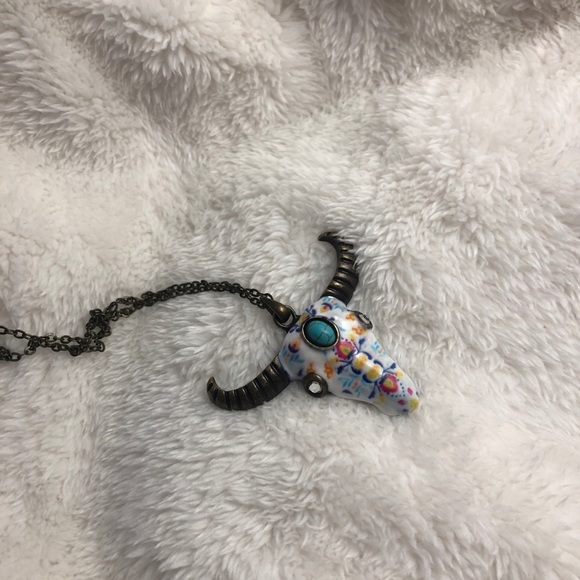 Boho Bull’s Head Necklace - Picture 2 of 4